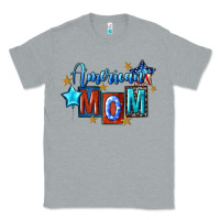 Heather Grey American mom 4th of july Classic Tee - FaDigitalArtStudio