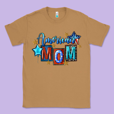 American Mom 4th Of July Classic Tee Designed By Fadigitalartstudio