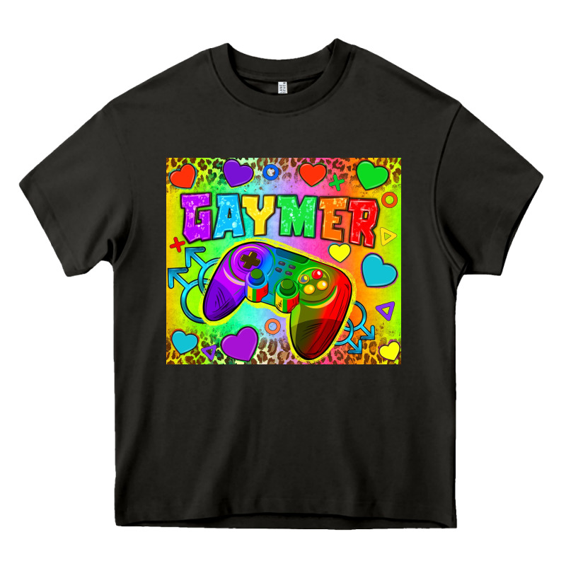 Lgbtq+ Gaymer With Hearts Tumbler Heavy Core Tee by BundleAndBundleShop | Teevron