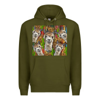 Army Green alpaca Premium Hoodie - BarkalooDesign