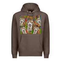 Coffee alpaca Premium Hoodie - BarkalooDesign