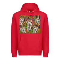 Red alpaca Premium Hoodie - BarkalooDesign