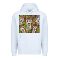 White alpaca Premium Hoodie - BarkalooDesign