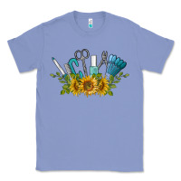 Colony Blue nail tools with sunflower Classic Tee - BarkalooDesign