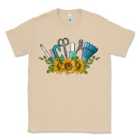 Mushroom nail tools with sunflower Classic Tee - BarkalooDesign