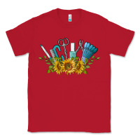 Red nail tools with sunflower Classic Tee - BarkalooDesign