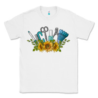 White nail tools with sunflower Classic Tee - BarkalooDesign