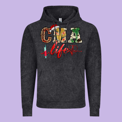 Christmas Certified Medical Assistant Life Vintage Hoodie Designed By Barkaloodesign