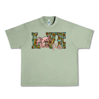 Oil Green love pig Urban Heavy Tee - SublimationCraftShop