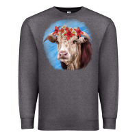 Charcoal Heather Hereford Bull Premium Sweatshirt - RanaPortraitStore
