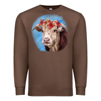 Chestnut Hereford Bull Premium Sweatshirt - RanaPortraitStore