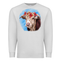 Dove Grey Hereford Bull Premium Sweatshirt - RanaPortraitStore