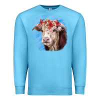 Ocean Blue Hereford Bull Premium Sweatshirt - RanaPortraitStore