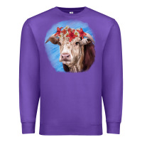 Purple Hereford Bull Premium Sweatshirt - RanaPortraitStore