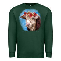 Sports Green Hereford Bull Premium Sweatshirt - RanaPortraitStore