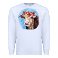 White Hereford Bull Premium Sweatshirt - RanaPortraitStore