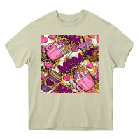 Mossy Mom Coffee Cups With Leopard Digital Paper Heavy Core Tee - BundleAndBundleShop