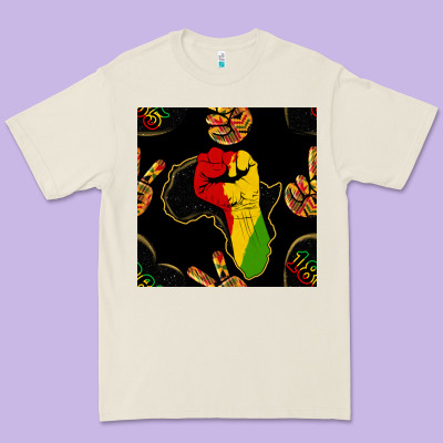 African Freedom Seamless Pattern Premium Tee Designed By Bundleandbundleshop