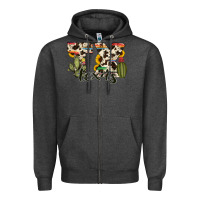 Charcoal Heather texas state cowhide serape cactus Zipper Hoodie - RanaPortraitStore