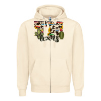 Sandshell texas state cowhide serape cactus Zipper Hoodie - RanaPortraitStore