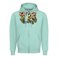 Texas State Cowhide Serape Cactus Zipper Hoodie | Teevron