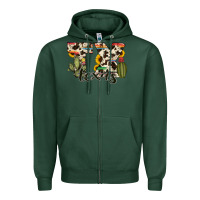 Sports Green texas state cowhide serape cactus Zipper Hoodie - RanaPortraitStore