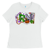 White Halloween RN Registered Nurse Ladies Tee - LillyAllenDesigns