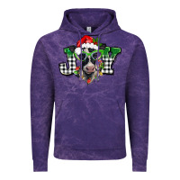 Cloud Purple Christmas joy black and white cow Vintage Hoodie - BarkalooDesign