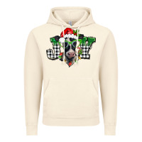 Vintage Artic Christmas joy black and white cow Vintage Hoodie - BarkalooDesign