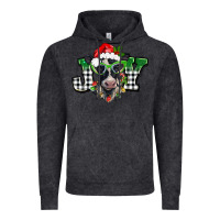 Vintage Black Christmas joy black and white cow Vintage Hoodie - BarkalooDesign