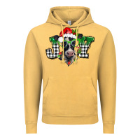Vintage Mustard Christmas joy black and white cow Vintage Hoodie - BarkalooDesign