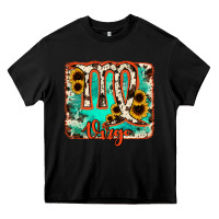 Black virgo turquoise cowhide Heavy Core Tee - RanaPortraitStore