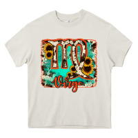 Cream virgo turquoise cowhide Heavy Core Tee - RanaPortraitStore