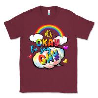 Burgundy its okay to say gay pride Classic Tee - FaDigitalArtStudio