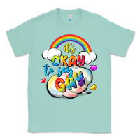 Seafoam its okay to say gay pride Classic Tee - FaDigitalArtStudio