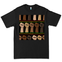 Black melanin rised fist seamless pattern Premium Tee - BundleAndBundleShop