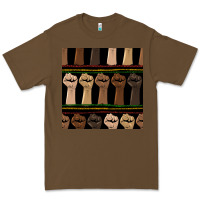 Cacao melanin rised fist seamless pattern Premium Tee - BundleAndBundleShop