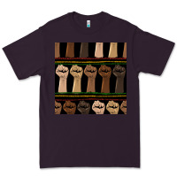 Plum melanin rised fist seamless pattern Premium Tee - BundleAndBundleShop