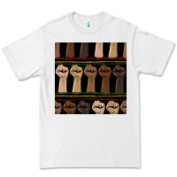 White melanin rised fist seamless pattern Premium Tee - BundleAndBundleShop