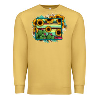 Antique Gold wyoming map sunflower cactus serape Premium Sweatshirt - RanaPortraitStore