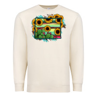 Sandshell wyoming map sunflower cactus serape Premium Sweatshirt - RanaPortraitStore