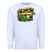 White wyoming map sunflower cactus serape Premium Sweatshirt - RanaPortraitStore