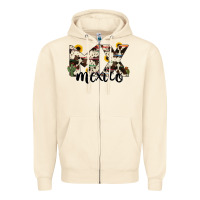 Sandshell mexico state cowhide serape cactus Zipper Hoodie - RanaPortraitStore