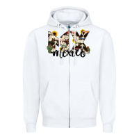 White mexico state cowhide serape cactus Zipper Hoodie - RanaPortraitStore