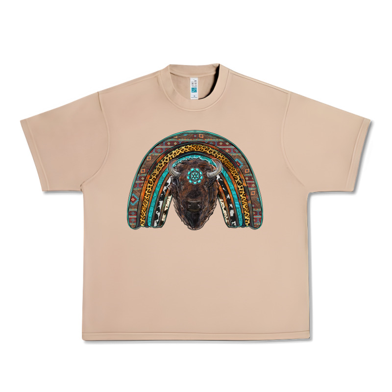 Western Rainbow With Bison Urban Heavy Tee by RanaPortraitStore | Teevron