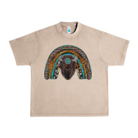 French Oak western rainbow with bison Urban Heavy Tee - RanaPortraitStore