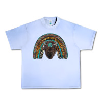 Grape Ice western rainbow with bison Urban Heavy Tee - RanaPortraitStore