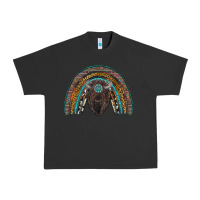Pigment Black western rainbow with bison Urban Heavy Tee - RanaPortraitStore