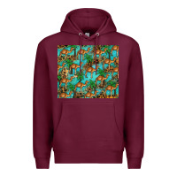 Burgundy camel leopard Premium Hoodie - BarkalooDesign