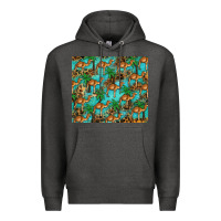 Charcoal Heather camel leopard Premium Hoodie - BarkalooDesign